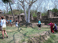 Palace of the Grecas and War 2nd Level at Tonina Ruins - tonina mayan ruins,tonina mayan temple,mayan temple pictures,mayan ruins photos